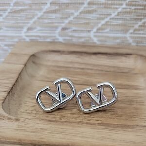 Silver Designer Logo Cufflinks